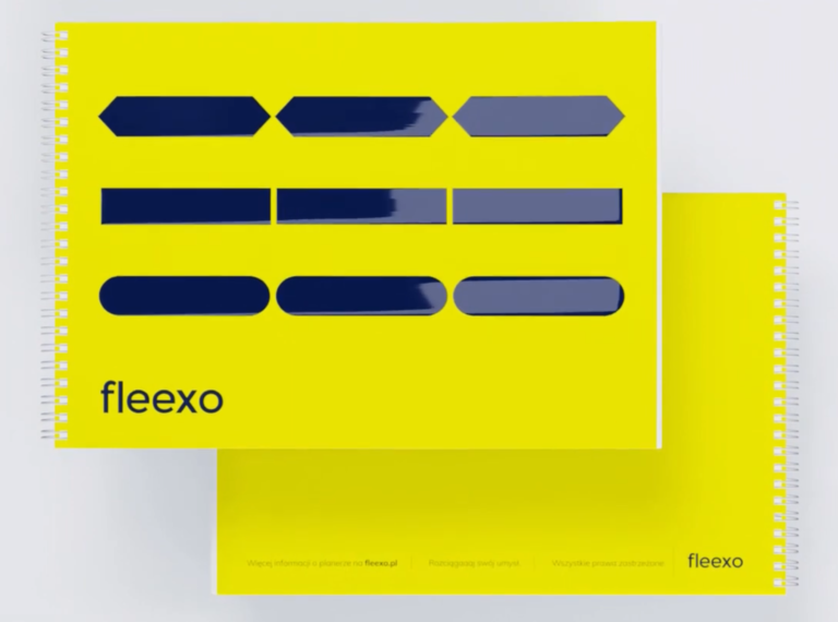 Projekt planera wspierającego organizację pracy oraz identyfikacja wizualna marki Fleexo